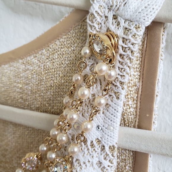 NWOT St. John Evening Off White Ivory Dress Gown - Picture 4 of 8